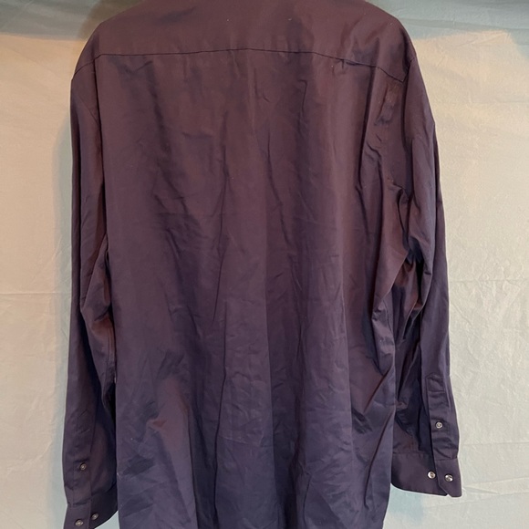 Mens XXL PORTFOLIO PERRY ELLIS SLIM FIT 18 36/37 Dark Blue Long Sleeved Shirt - Picture 5 of 5